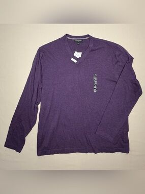 Banana Republic  Men's V-Neck Long Sleeve Sweater - Purple size XL A13
